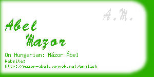 abel mazor business card