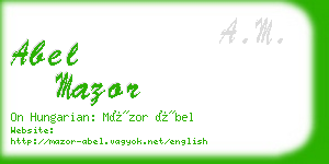 abel mazor business card